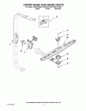 UPPER WASH AND RINSE PARTS Diagram and Parts List for KUDC10IXBL0  KitchenAid Dishwasher