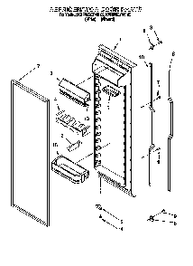 Refrigerator Door Diagram and Parts List for 885779  KitchenAid Refrigerator