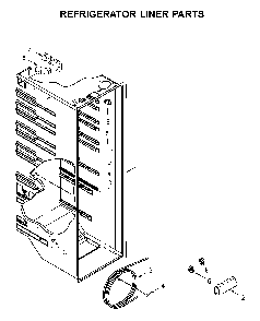 Refrigerator liner parts Diagram and Parts List for WRS311SDHB03  Whirlpool Refrigerator