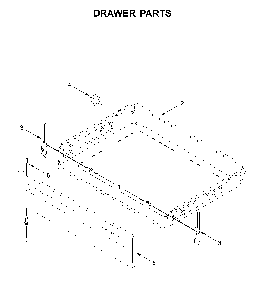 Drawer parts Diagram and Parts List for WFC315S0JB0  Whirlpool Range