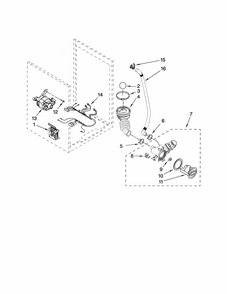 Pump & Motor Diagram and Parts List for 11047892700  Kenmore Washer