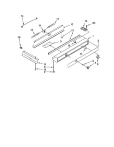 Refrigerator Control Panel Parts Diagram and Parts List for KCCS36FJT00  KitchenAid Refrigerator