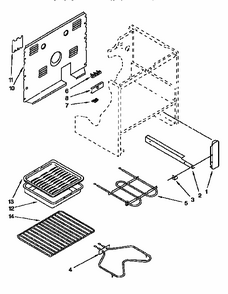 Unit Diagram and Parts List for RF302BXDQO  Whirlpool Range