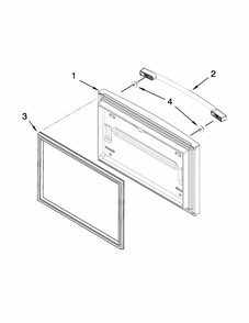 Freezer Door Parts Diagram and Parts List for 59679219012  Kenmore Refrigerator