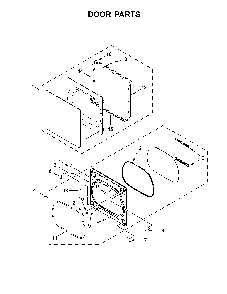 Door parts Diagram and Parts List for 11079132414  Kenmore Dryer