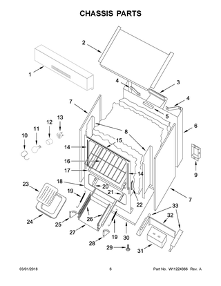 Chassis Parts Diagram and Parts List for WFG500M4HS0  Whirlpool Range