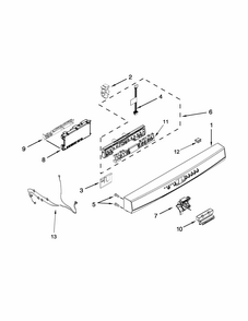 Part Location Diagram of W10605170 Whirlpool CONSOLE