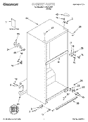 CABINET, LITERATURE Diagram and Parts List for TT18AKXJW01  Estate Refrigerator
