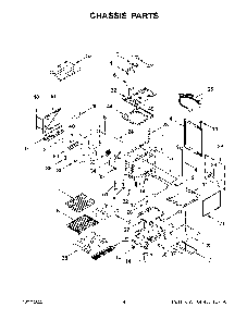 Chassis Parts Diagram and Parts List for JGS1450ML0  KitchenAid Range