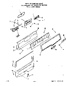 Backguard Diagram and Parts List for 2374*0A  Roper Range