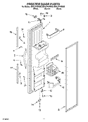 FREEZER DOOR PARTS Diagram and Parts List for ED2LHAXMT00  Whirlpool Refrigerator