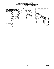 Water System Diagram and Parts List for 6MAX5143AN0  Whirlpool Washer