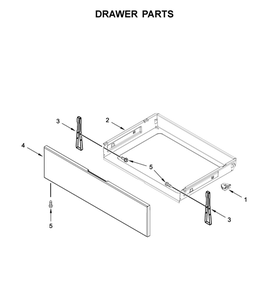 Drawer Parts Diagram and Parts List for WFG535S0JZ1  Whirlpool Range