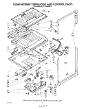 COMPARTMENT SEPARATOR AND CONTROL Diagram and Parts List for EJT181XKWR2  Whirlpool Refrigerator