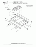 COOKTOP PARTS Diagram and Parts List for WFG114SVB0  Whirlpool Range