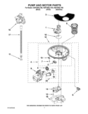 PUMP AND MOTOR PARTS Diagram and Parts List for WDF780SLYB0  Whirlpool Dishwasher