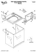 TOP AND CABINET PARTS Diagram and Parts List for LSQ9550PW1  Whirlpool Washer