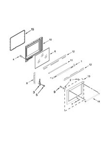 Door Parts Diagram and Parts List for KFES530ESS0  KitchenAid Range