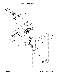 Air Flow Parts Diagram and Parts List for KRSC700HPS04  KitchenAid Refrigerator