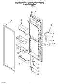 REFRIGERATOR DOOR PARTS Diagram and Parts List for RS25AGXNQ00  Roper Refrigerator