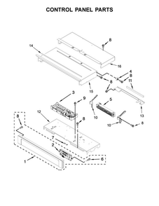 Control Panel Parts Diagram and Parts List for WOS92EC7AB04  Whirlpool Wall Oven