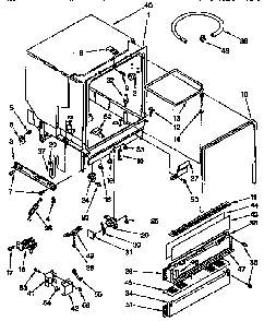 Tub Assembly Parts Diagram and Parts List for DU8700X4  Whirlpool Dishwasher