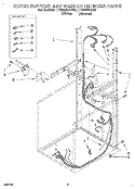 DRYER SUPPORT AND WASHER HARNESS Diagram and Parts List for LTG6234AN0  Whirlpool Washer Dryer Combo
