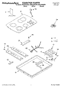 SECTION Diagram and Parts List for KECC502GWH4  KitchenAid Cooktop