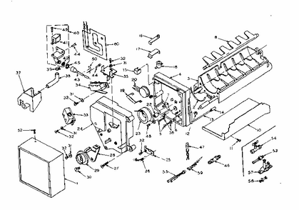 Ice Maker Parts Diagram and Parts List for 106U16ESIML  Kenmore Refrigerator