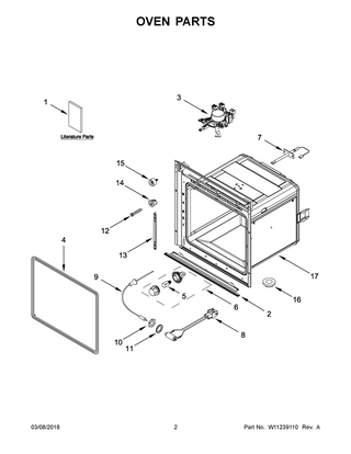 Oven Parts Diagram and Parts List for KOSC104FSS0  Whirlpool Wall Oven