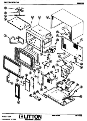 01 - Page 1 Diagram and Parts List for 2236100  Whirlpool Microwave