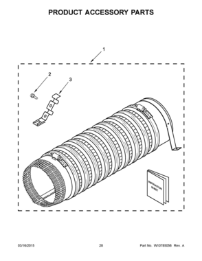 15 - PRODUCT ACCESSORY PARTS Diagram and Parts List for YWET4024EW0  Whirlpool Washer Dryer Combo