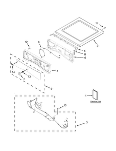 Top And Console Parts Diagram and Parts List for WED72HEDW0  Whirlpool Dryer