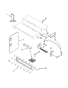 Control Panel Parts Diagram and Parts List for WOC97ES0ES00  Whirlpool Microwave