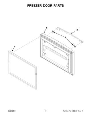Part Location Diagram of W11353894 Whirlpool HANDLE