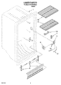 LINER PARTS Diagram and Parts List for EV120NXRQ00  Whirlpool Freezer