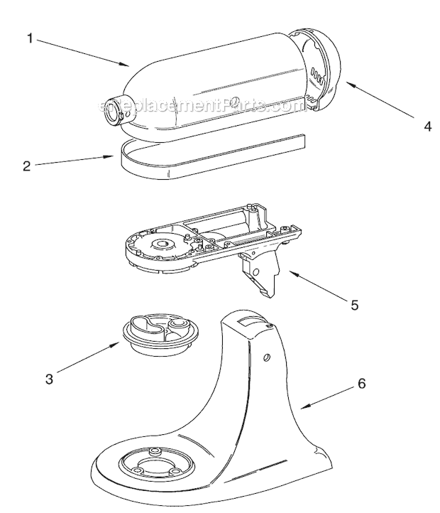 COLOR VARIATION PARTS Diagram and Parts List for KSM90  KitchenAid Mixer