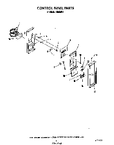 Control Panel Diagram and Parts List for H8858*1  Roper Range