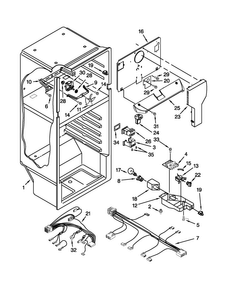 Liner Parts Diagram and Parts List for W6RXNGFWS02  Whirlpool Refrigerator