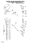 MOTOR AND ICE CONTAINER PARTS Diagram and Parts List for GF6NFEXTB00  Whirlpool Refrigerator