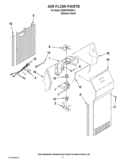 AIR FLOW PARTS Diagram and Parts List for ED5PVEXWS11  Whirlpool Refrigerator