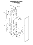 FREEZER DOOR Diagram and Parts List for 4YED7FHQKT01  Whirlpool Refrigerator