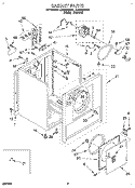 SECTION Diagram and Parts List for LER5624BN1  Whirlpool Dryer