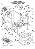 CABINET PARTS Diagram and Parts List for KEYS850LE1  KitchenAid Dryer