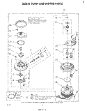 PUMP AND MOTOR Diagram and Parts List for DU5004XM1  Whirlpool Dishwasher