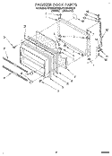 FREEZER DOOR Diagram and Parts List for RT18DKXAL02  Roper Refrigerator