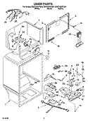 Part Location Diagram of W10129803 Whirlpool Wire Assembly, Freezer Compart