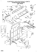 CONTROLS AND REAR PANEL Diagram and Parts List for 8LSR5132BW1  Whirlpool Washer