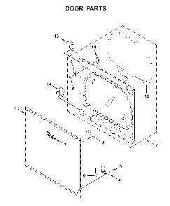 Door parts Diagram and Parts List for WGD8120HW0  Whirlpool Dryer