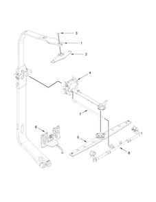 Upper Wash And Rinse Parts Diagram and Parts List for KDTM504EPA1  KitchenAid Dishwasher